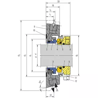 Technical drawing of MA390 / MA391
