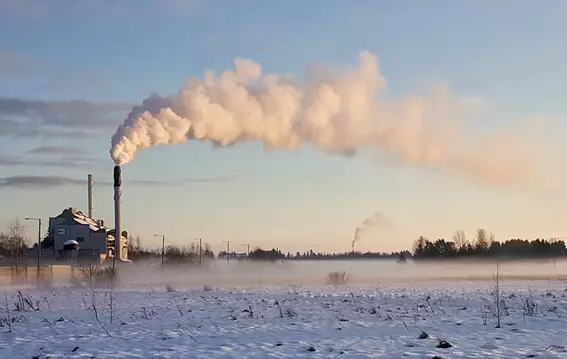 Gleitringdichtung SHFVI in einer Kesselumwälzpumpe in einem Kraftwerk in Finnland im Winterbetrieb installiert für zuverlässige Abdichtung unter Extrembedingungen.