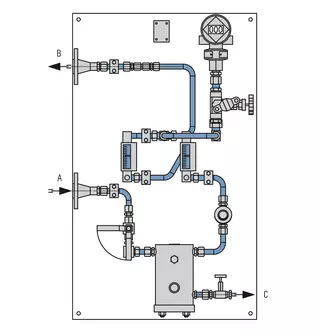 Technical drawing of GSS6001
Gas supply system