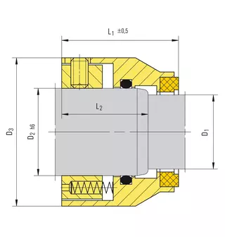 Technical drawing of Class P balanced seals
P23, P24, P31