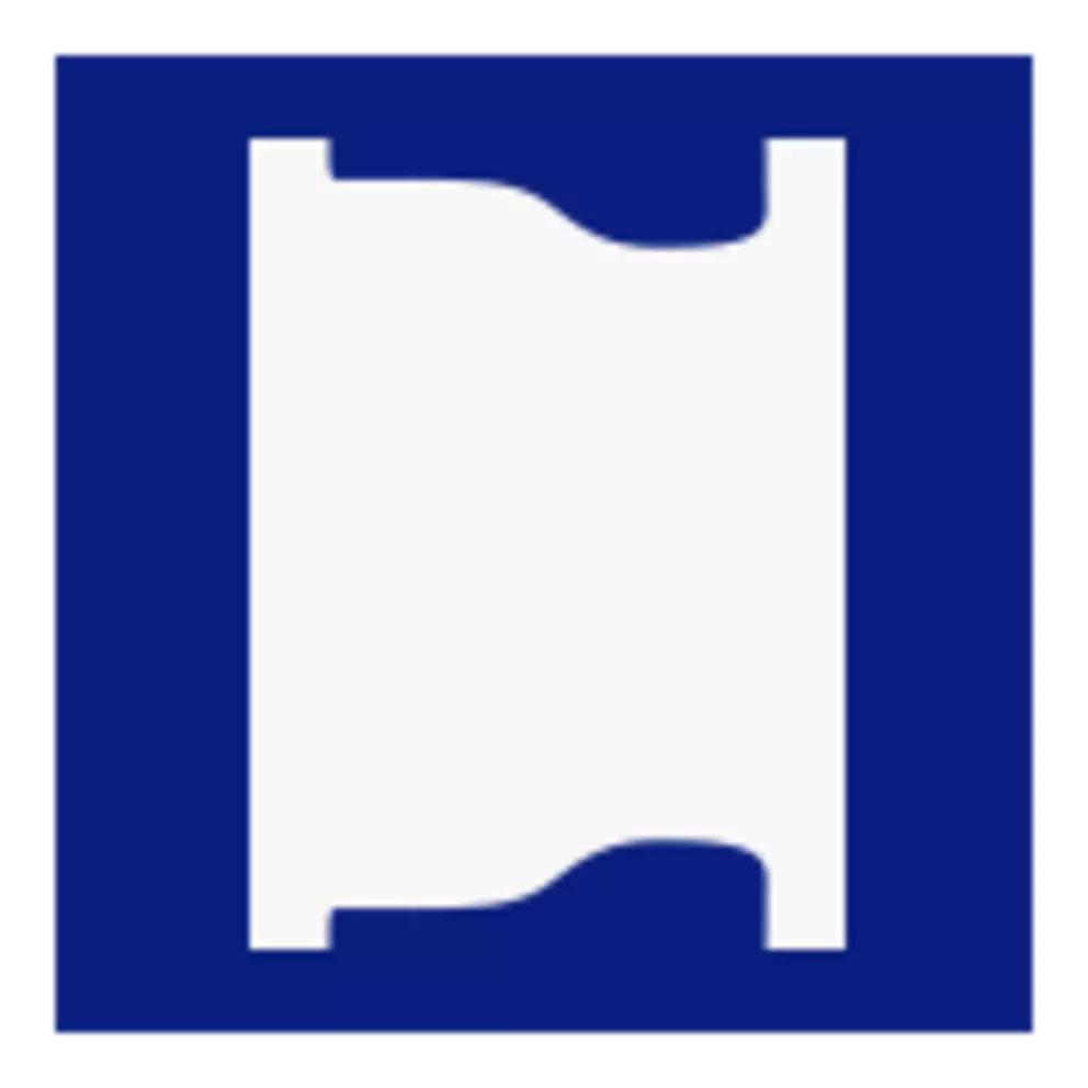 Icon graphic of a seal profile in white on a blue background, shown as a technical symbol for elastomer bellows seals.
