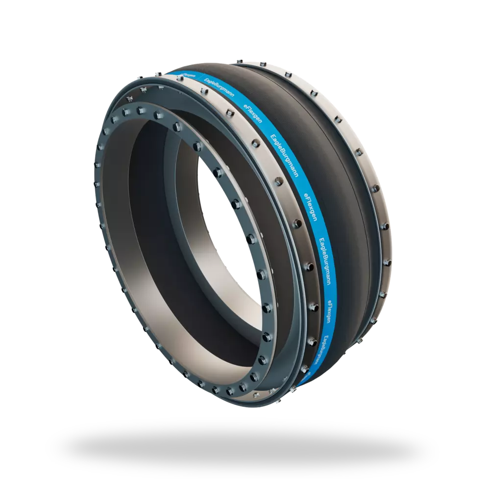 Industrial fabric expansion joint with bolted flange design for flexible pipeline sealing, vibration damping, and thermal expansion compensation.