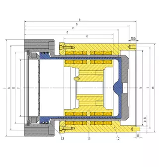 Technical drawing of NMB High Efficiency