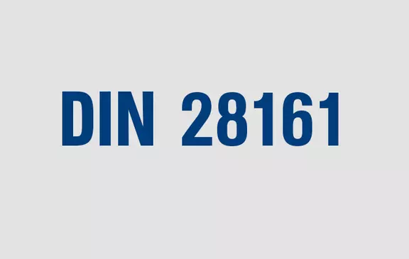 DIN 28161 lettering referring to the standard for agitator applications.