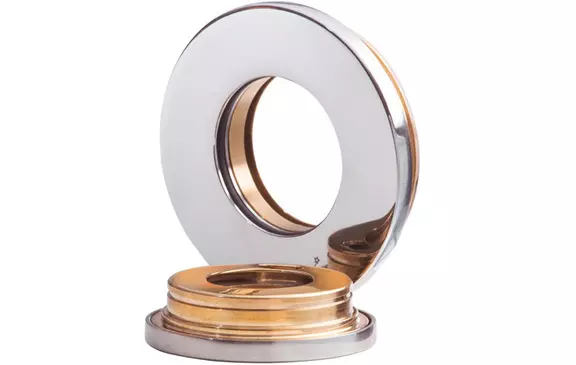 Polished mechanical seal rings in product view, highlighting precision-engineered components for industrial sealing applications.