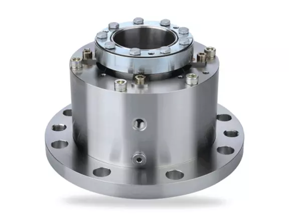 Industrielle Gleitringdichtung mit geflanschtem Metallgehäuse für zuverlässige Dichtleistung in Pumpen, Kompressoren und rotierenden Anlagen.