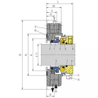 Technical drawing of MA290 / MA291