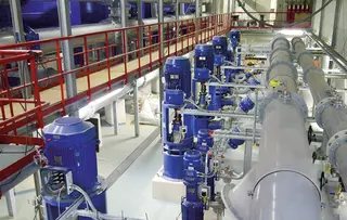 Vertical centrifugal pumps supplying over 3.6 million cubic meters of drinking water in the Netherlands.