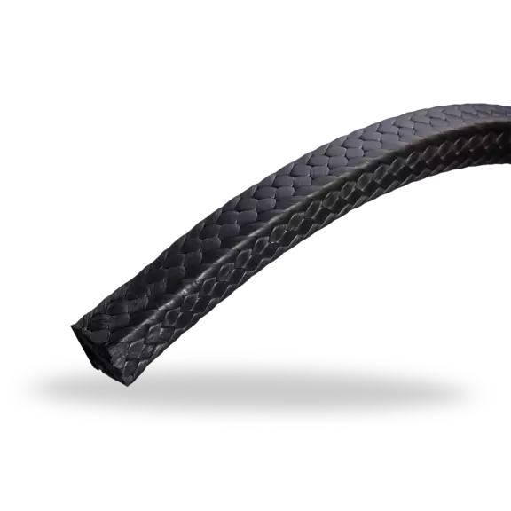Braided high-performance packing for pumps, valves, and rotating equipment, providing reliable sealing in demanding industrial process applications.