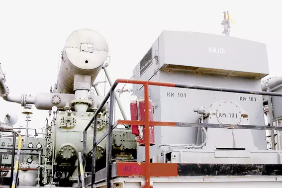 EagleBurgmann PDGS2/130-ZT3-U high-pressure compressor seal installed in Saudi Aramco compressors, ensuring reliable sealing performance at up to 50 bar and 177 °C in demanding oil and gas environments.