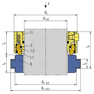 Technical drawing of SeccoMix 1-E32