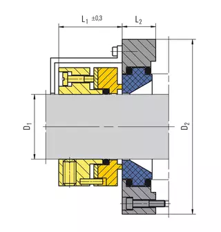 Technical drawing of Dry running seal
AD5
