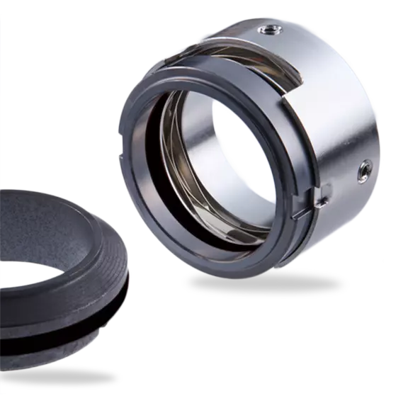 Mechanical seal with rotating and stationary seal faces for reliable sealing performance in pumps, compressors, and industrial equipment.
