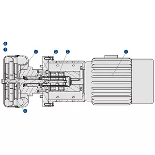 Technical drawing of MagBlower model 212