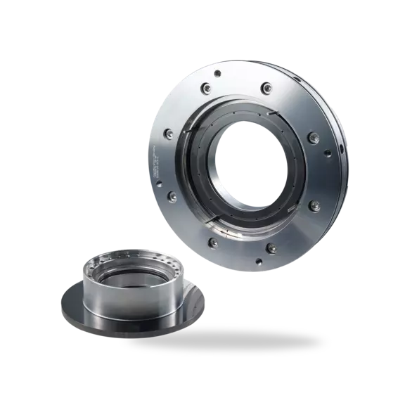 Industrial mechanical seal components with precision-machined metal faces for durable, leak-resistant performance in pumps and rotating machinery.