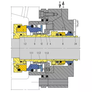 Technical drawing of HRC...N