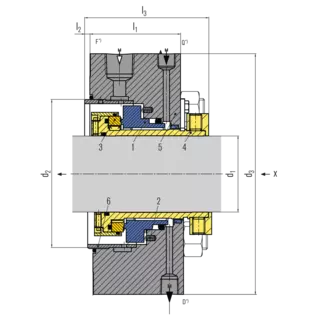 Technical drawing of SHV