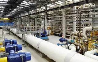 Reverse osmosis plant providing drinking water supply sourced from the Mediterranean Sea in Algeria.