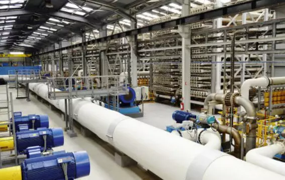 Reverse osmosis plant providing drinking water supply sourced from the Mediterranean Sea in Algeria.